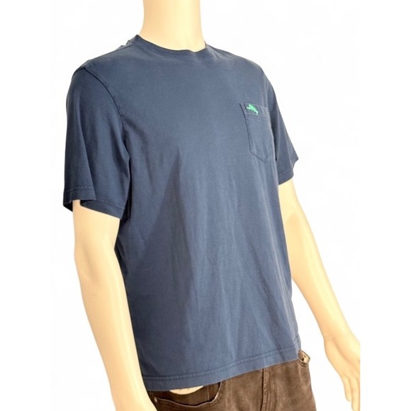 Tommy Bahama Mens Supima Cotton Pocket T-Shirt Navy Blue Marlin Logo Small - Picture 2 of 5